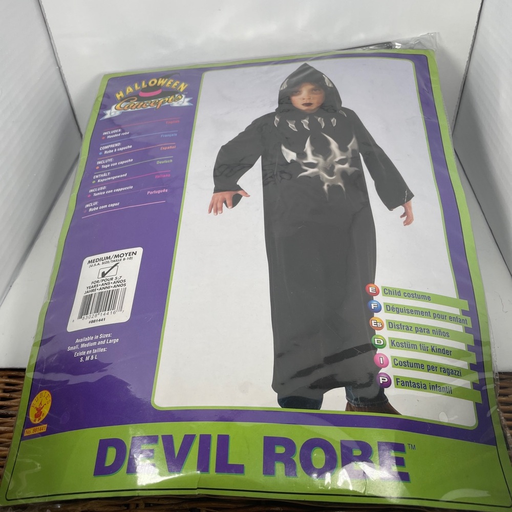 Devil Robe Black Gothic  Halloween Child Costume